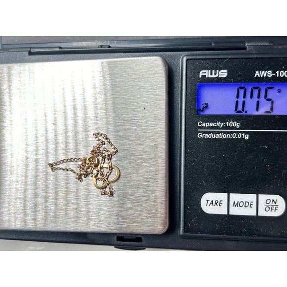 Thin 14K Gold Bracelet Sliding Heart Charm Yellow Gold Chain Vintage Jewelry - Picture 8 of 8